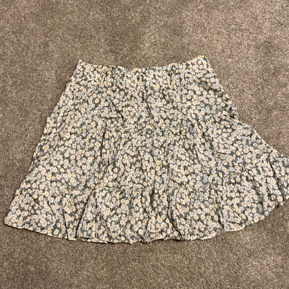 Ruffle Skirt Floral Print Swing Beach Mini Skirt